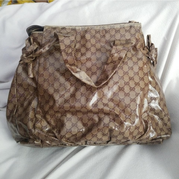 Authentic Gucci GG Monogram Supreme Crystal Hysteria Tote Bag - Picture 3 of 11